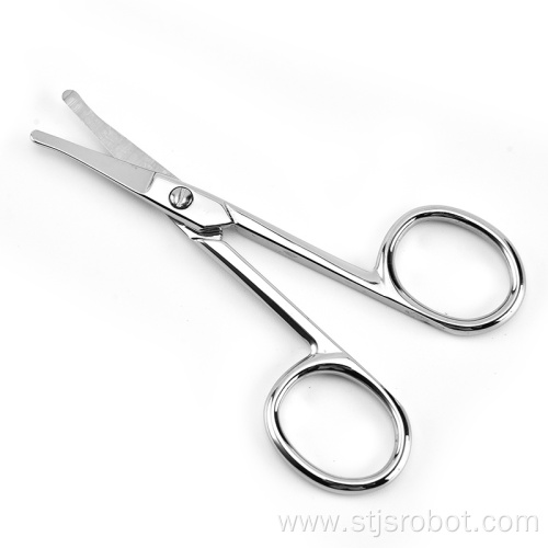 Hair eyebrows stainless steel scissors cutting tools round head nose hair beauty scissors